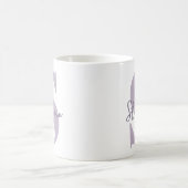 Mug Fête des Mères | Monogramme Moderne Violet Initial (Centre)