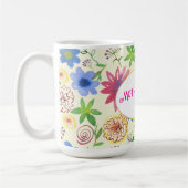Mug fête des mères, motif floral (Gauche)