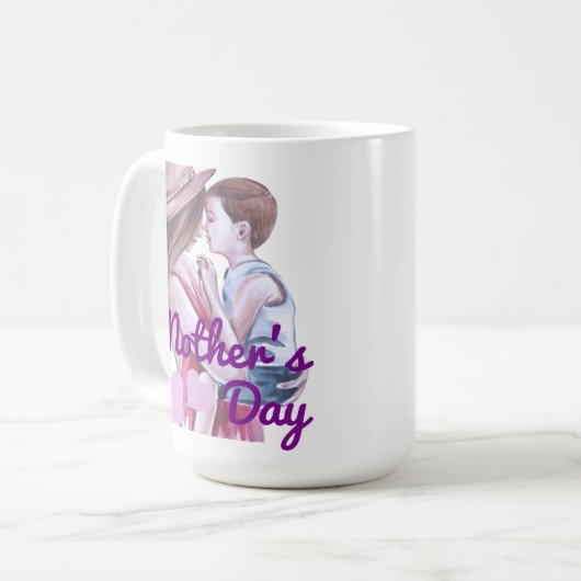 Mug Fête des Mères Mug, Mère et Fils (Devant gauche)