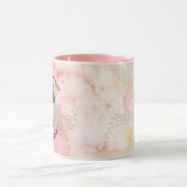 Mug Fête des Mères Pastel Rose Vert Aquarelle Tie-Dye (Centre)