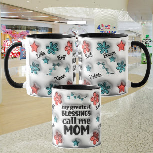 Mug Fête des Mères personnalisée "Effet 3D"
