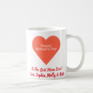 Mug Fête des mères Photo Maman Meilleur Coeur jamais m
