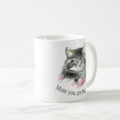 Mug Fête des mères Purrr-fect Maman Citation de chat (Devant droit)