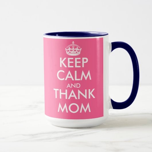 Mug Fête des mères| Restez calme et merci à maman (Droite)