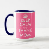 Mug Fête des mères| Restez calme et merci à maman (Gauche)
