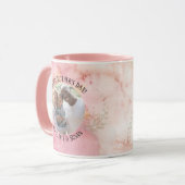 Mug Fête des Mères Rose Pâle Vert Aquarelle Tie-Dye (Devant gauche)