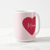 Mug Fête des Mères - Soft Rose & Red Heart (Devant droit)