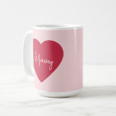 Mug Fête des Mères - Soft Rose & Red Heart (Devant gauche)