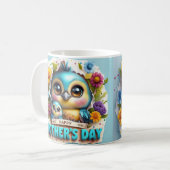 Mug Fête des Mères Vibrant Oiseau avec design de pouss (Devant gauche)