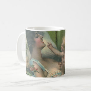 Mug Fête des Mères vintage, maman victorienne avec béb