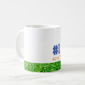 Mug Fête des pères #1 DAD Kids Noms Grass Fun (Devant gauche)