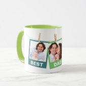 Mug Fête des pères | Best Dad Ever 3 Photo Collage Lim (Devant gauche)