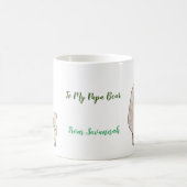 Mug Fête des pères cadeau Cute Bear et Cub nom personn (Centre)