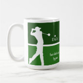Mug fête des pères cadeau golf, meilleur papa jamais p (Gauche)