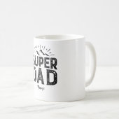 Mug Fête des pères cadeau, Super papa, nom du client (Devant droit)
