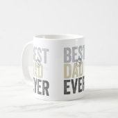 Mug Fête des pères Certifiée Best Papa Ever | Annivers (Devant gauche)