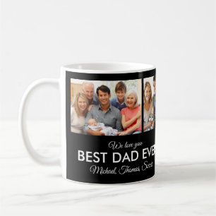 Mug Fête des pères Collage photo de meilleur papa