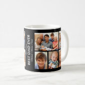 Mug Fête des pères Collage photo de meilleur papa (Devant droit)