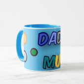 Mug Fête des pères colorés (Devant gauche)