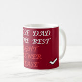 Mug Fête des pères conception bonne réponse meilleur p (Devant droit)