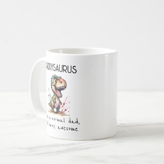 Mug Fête des pères Cute Daddysaurus (Devant gauche)