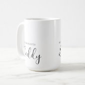 Mug Fête des pères Daddy Modern Simple Kids Names (Devant gauche)