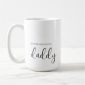 Mug Fête des pères Daddy Modern Simple Kids Names (Gauche)