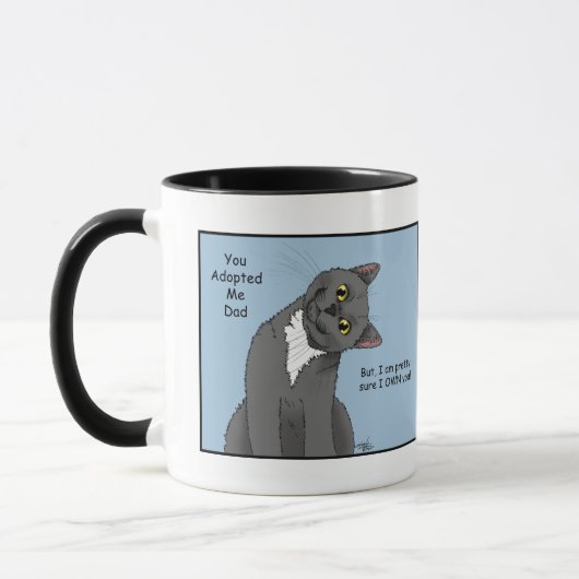 Mug Fête des pères d'adoption du père de chat (Gauche)
