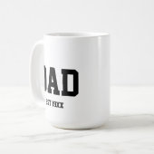 Mug Fête des pères d'année personnalisée papa établi c (Devant gauche)