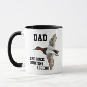 Mug Fête des pères de Canvasback de légende de chasse (Gauche)