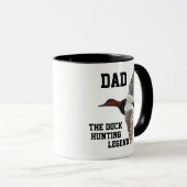 Mug Fête des pères de Canvasback de légende de chasse (Devant droit)