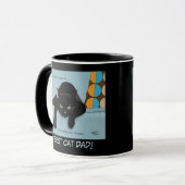 Mug Fête des pères de chat noir (Devant gauche)