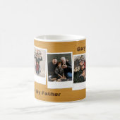 Mug Fête des pères de collage photo de photo de Rustic (Centre)