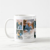 Mug Fête des pères de collage photo moderne (Gauche)