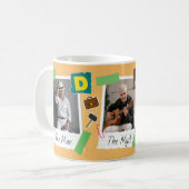 Mug Fête des pères de collage photo moderne Retro (Devant gauche)