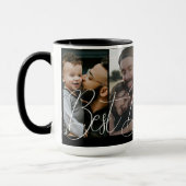 Mug Fête des pères de collage photo simple moderne (Gauche)