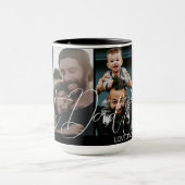 Mug Fête des pères de collage photo simple moderne (Centre)