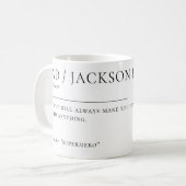 Mug Fête des pères de définition de dictionnaire papa  (Devant gauche)