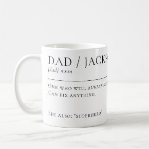 Mug Fête des pères de définition de dictionnaire papa 