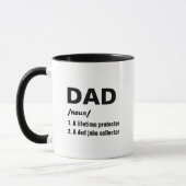 Mug Fête des pères de définition de papa amusant (Gauche)