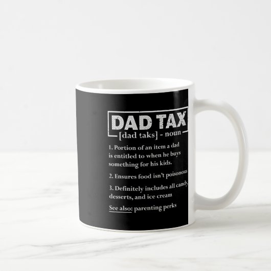 Mug Fête des pères de définition fiscale drôles papa f (Droite)