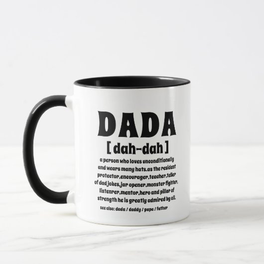 Mug Fête des pères de définition moderne mignonne Dada (Gauche)