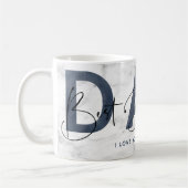 Mug Fête des pères de devis personnalisée Dusty Blue B (Gauche)