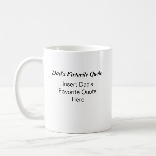 Mug Fête des pères de devis préféré de papa personnali (Gauche)