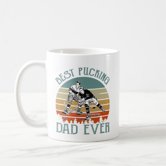 Mug Fête des pères de hockey sur glace du meilleur pèr (Gauche)