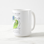 Mug Fête des pères De L'Oiseau De Perroquet Sur Blanc (Devant droit)