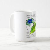 Mug Fête des pères De L'Oiseau De Perroquet Sur Blanc (Devant gauche)