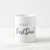 Mug Fête des pères de meilleur papa du monde de script (Centre)