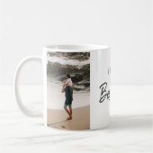 Mug Fête des pères de meilleur papa du monde de script (Gauche)