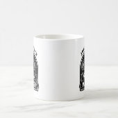 Mug Fête des pères de nom noir Rustic Modern Grillmast (Centre)
